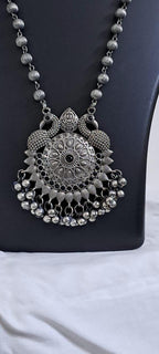 Exclusive light weight silver oxidised set.