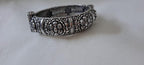 Silver oxidised bracelet/kada