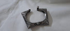 Silver oxidised bracelet/kada