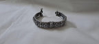 Silver oxidised bracelet/kada