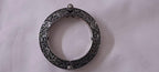 Silver oxidised bracelet/kada