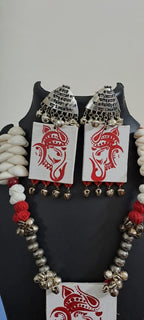Hand painted Ganesha Jewellery Set