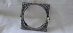 Silver oxidised bracelet/kada
