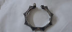 Silver oxidised bracelet/kada
