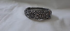Silver oxidised bracelet/kada