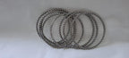Traditional silver oxidised bangles (set of 8)