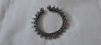 Silver oxidised bracelet/kada