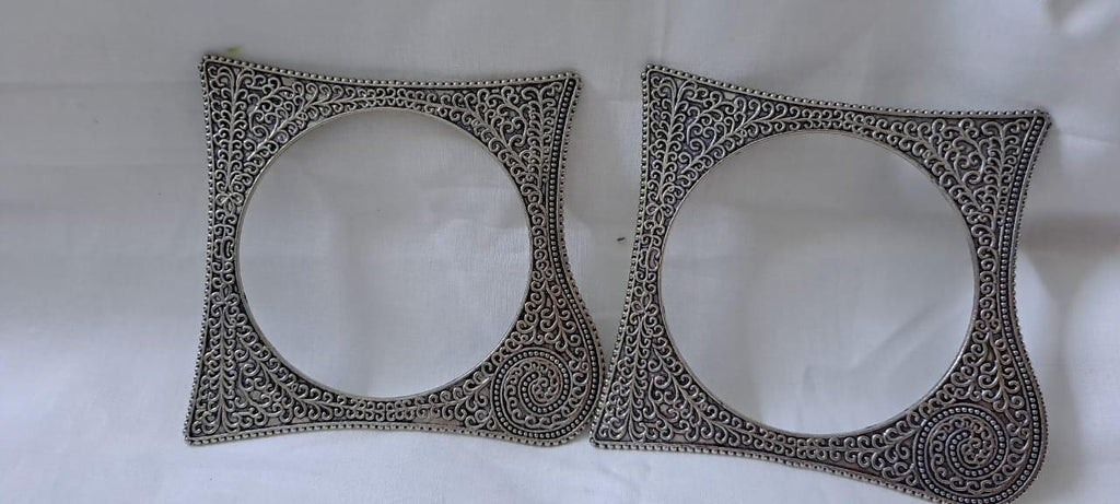 Traditional silver oxidised bangles