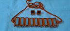 Kutchwork glasswork necklace set with matching earrings