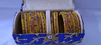 Golden colour traditional thread kundan bangles with zari bangle box