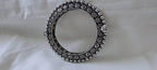 Silver oxidised bracelet/kada