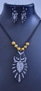 Terracotta owl pendant necklace